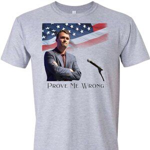 Charlie Kirk Prove Me Wrong American Flag Short Sleeve T-Shirt